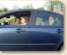 People in car