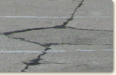 Cracked road